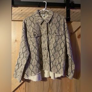 Snake Skin Print Shacket